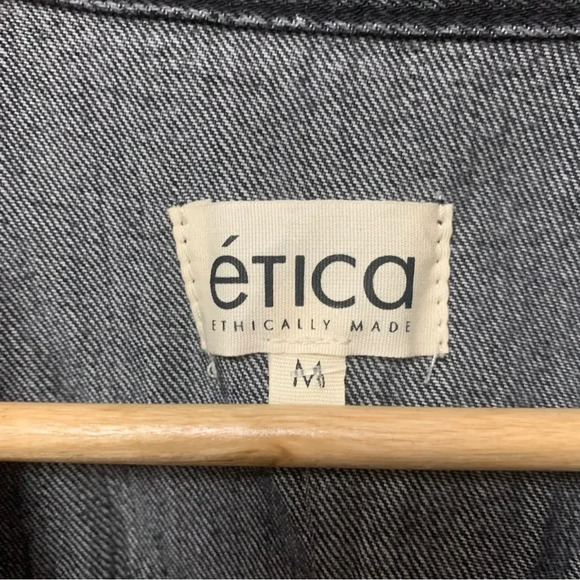 ETICA Malloy Moto Jacket in Black Ice Size Medium NWT New Revolve - Picture 15 of 16